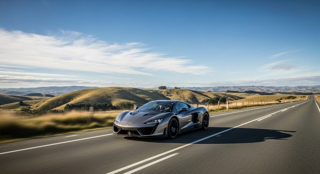 Scenic supercar drive near Christchurch