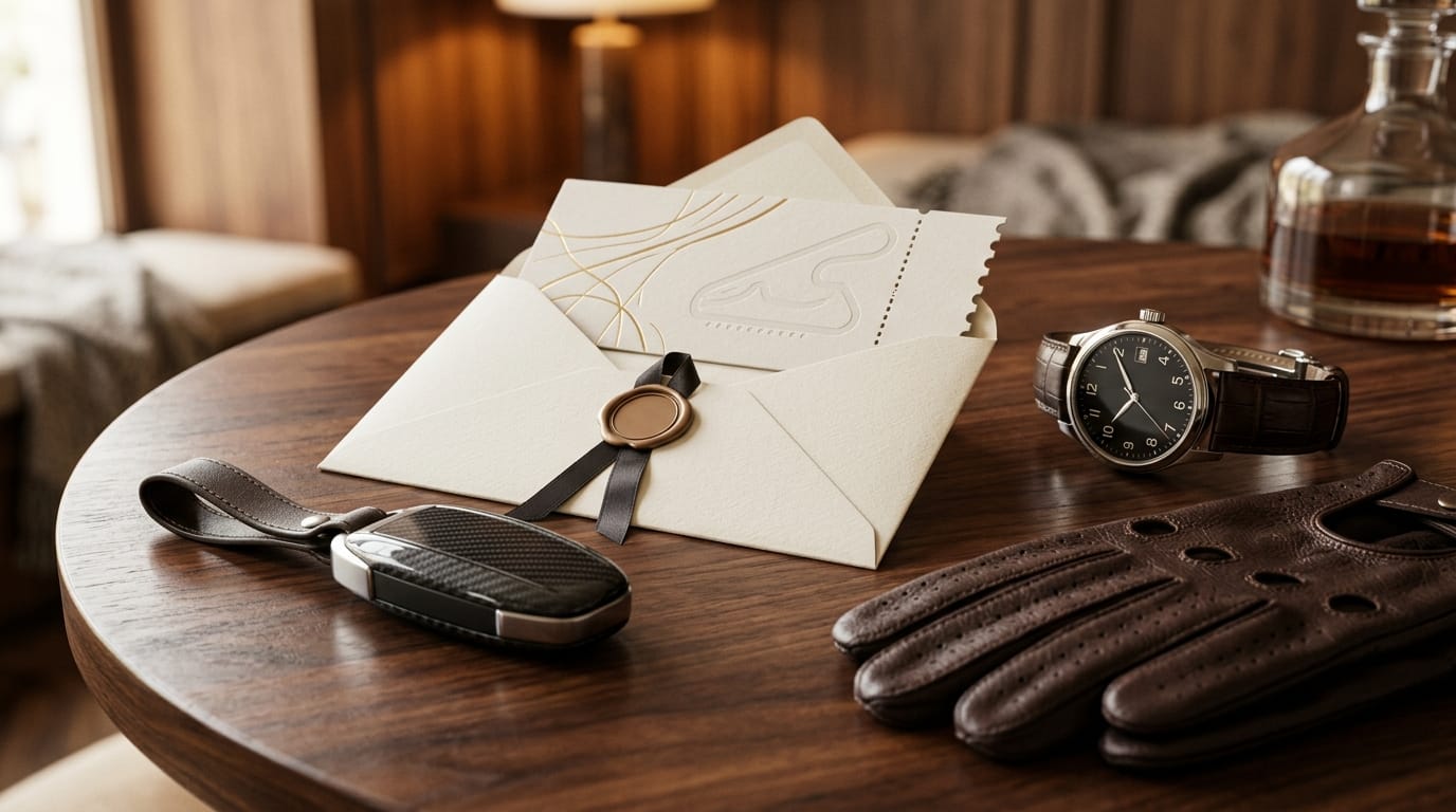 Supercar driving experience voucher and luxury car key gift