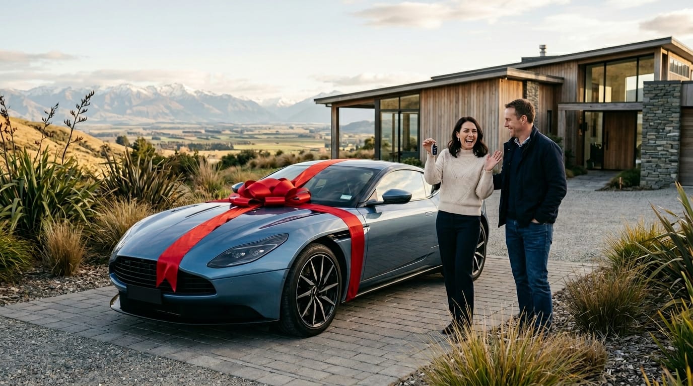 Supercar gift experience in Christchurch with a luxury car surprise