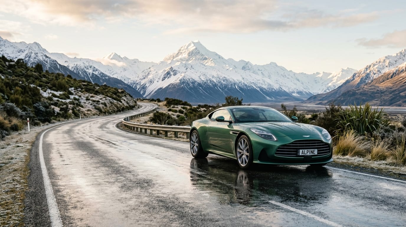 Winter supercar drives in Christchurch with scenic mountain road views