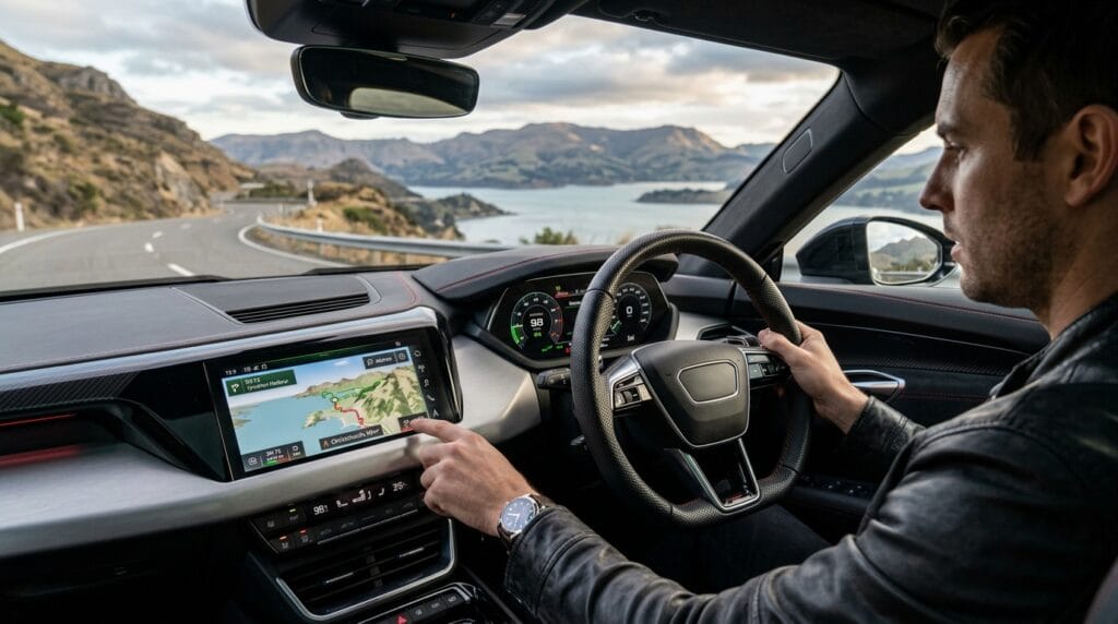 electric performance car cockpit for a Christchurch dream drive