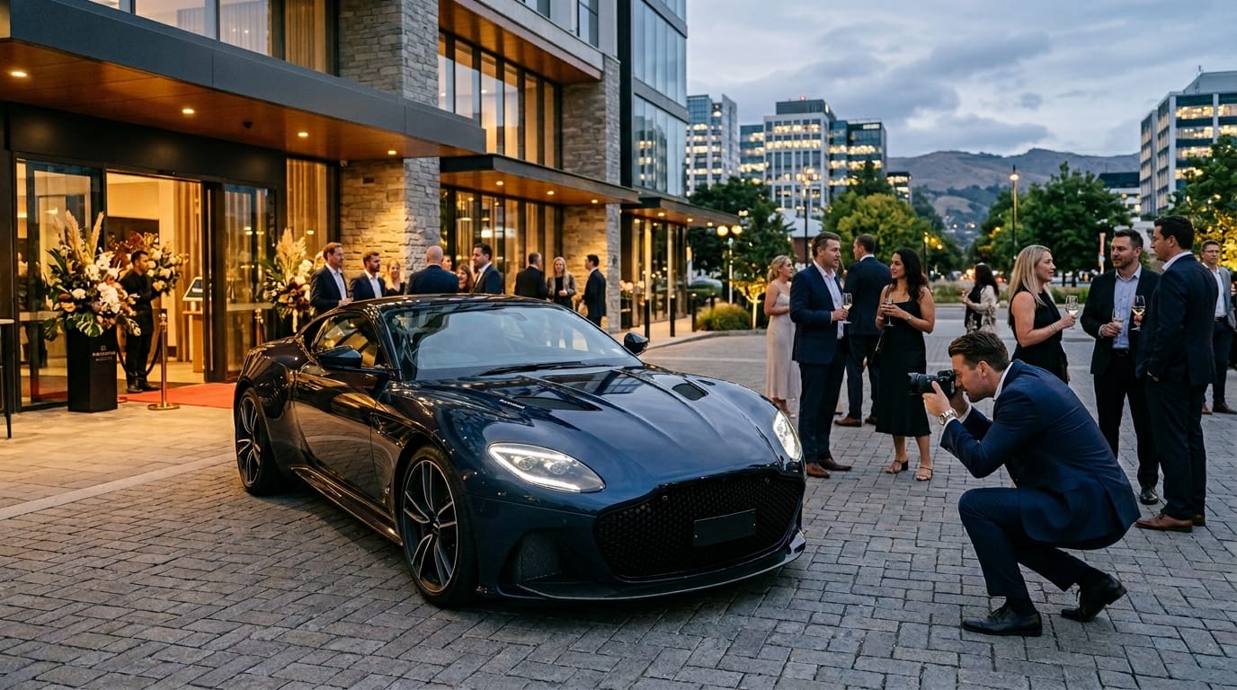 luxury supercar experience for Christchurch business guests