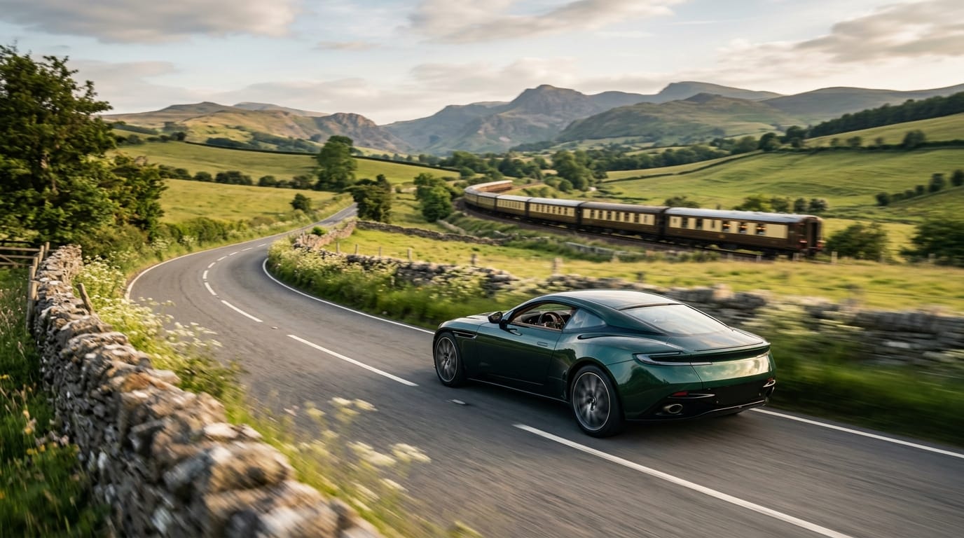 Supercar driving through Canterbury during a luxury Christchurch weekend