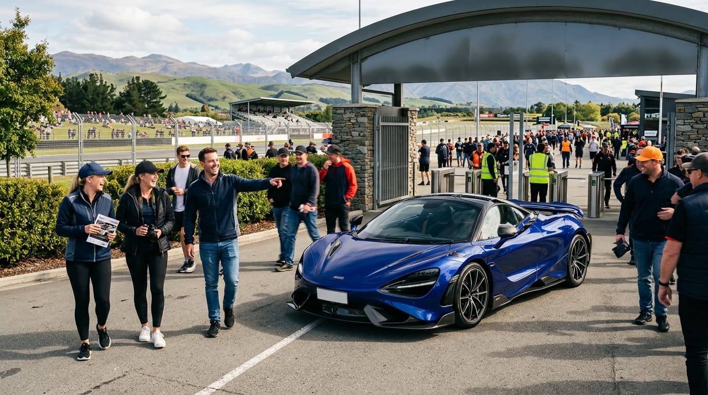 Supercar experience near a Christchurch motorsport venue
