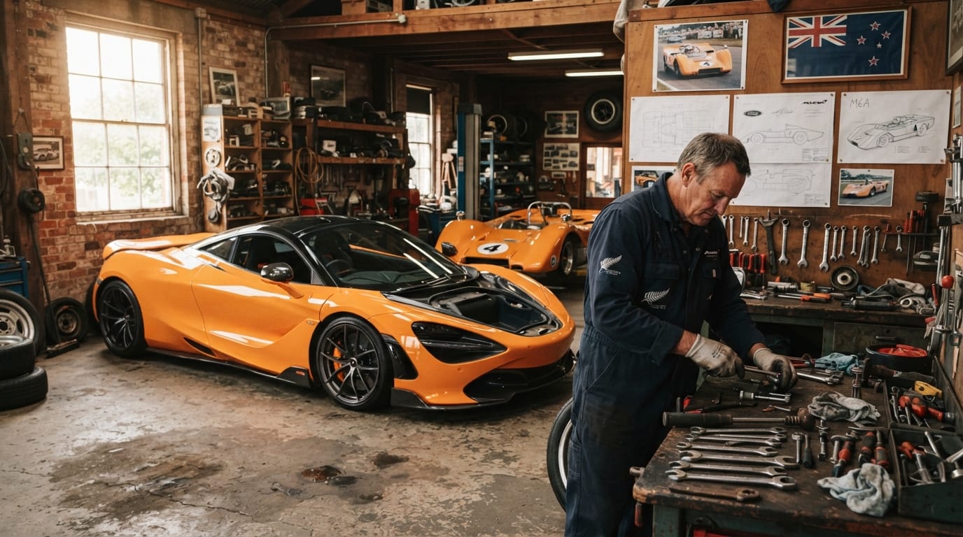Bruce McLaren New Zealand heritage represented through classic and modern performance engineering